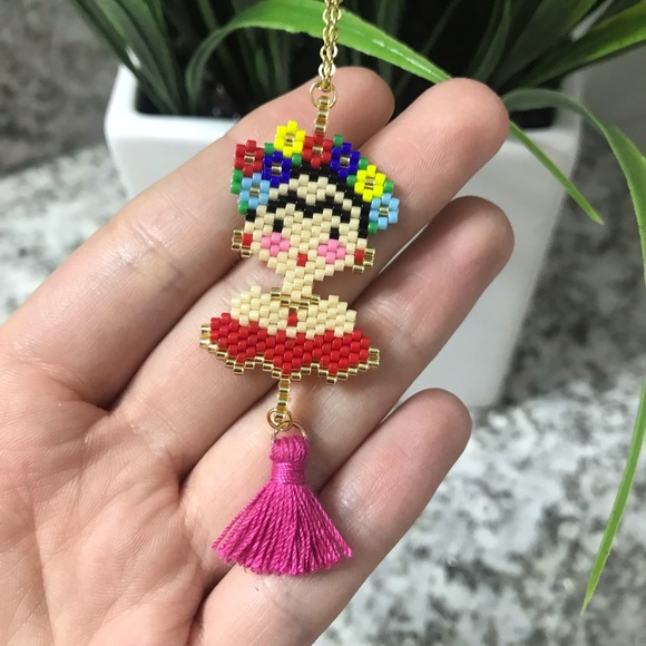 Jewelry - Frida Kahlo Beaded Tassel Necklace